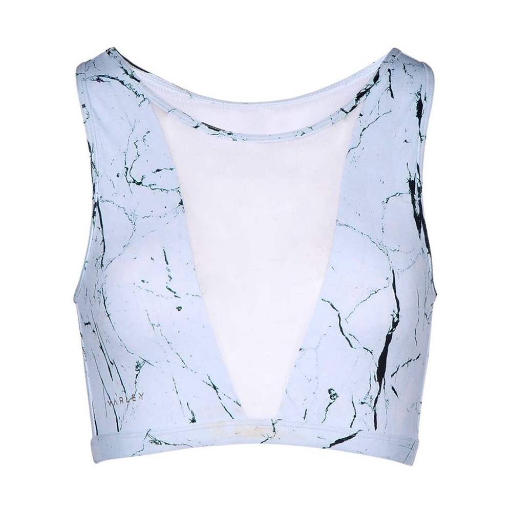 Marble Print Women's Crop Top